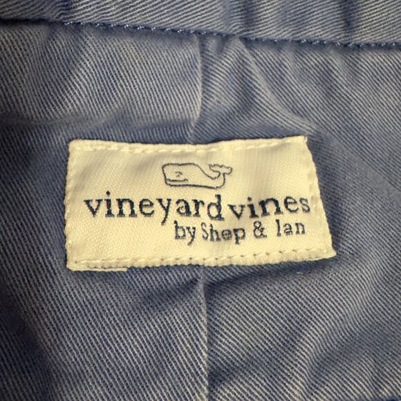 Vineyard Vines Pants Mens 30x32 Blue Embroidered Chino Holiday Christmas Trees - Picture 3 of 9